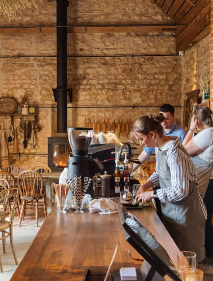 Bakery Counter And Seating With Fire (1)